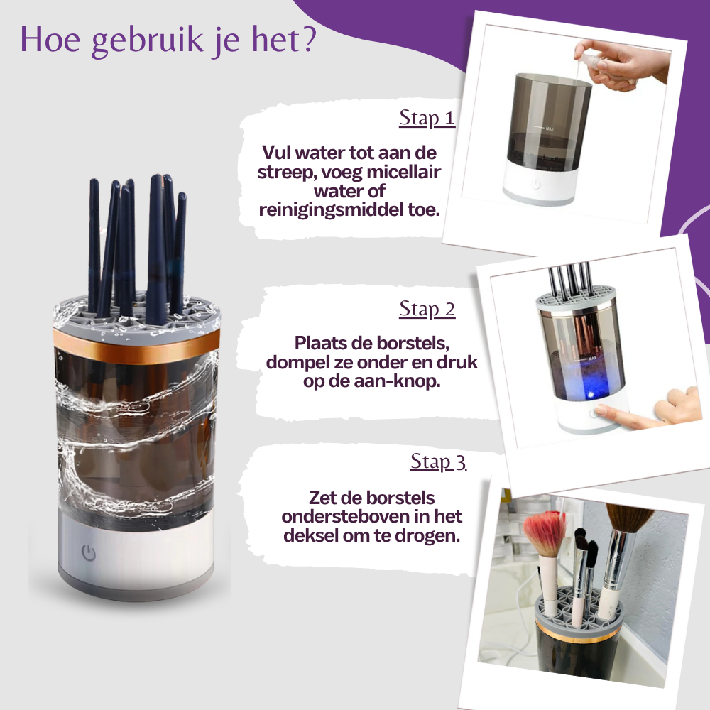 BrushBloom® Portable Makeup Brush Cleaner